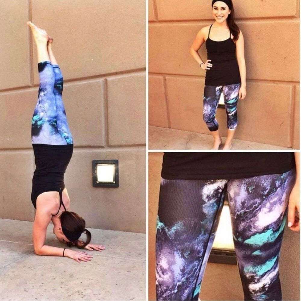 Lululemon Wunder Under Crop Denim Luon Milky Way 12